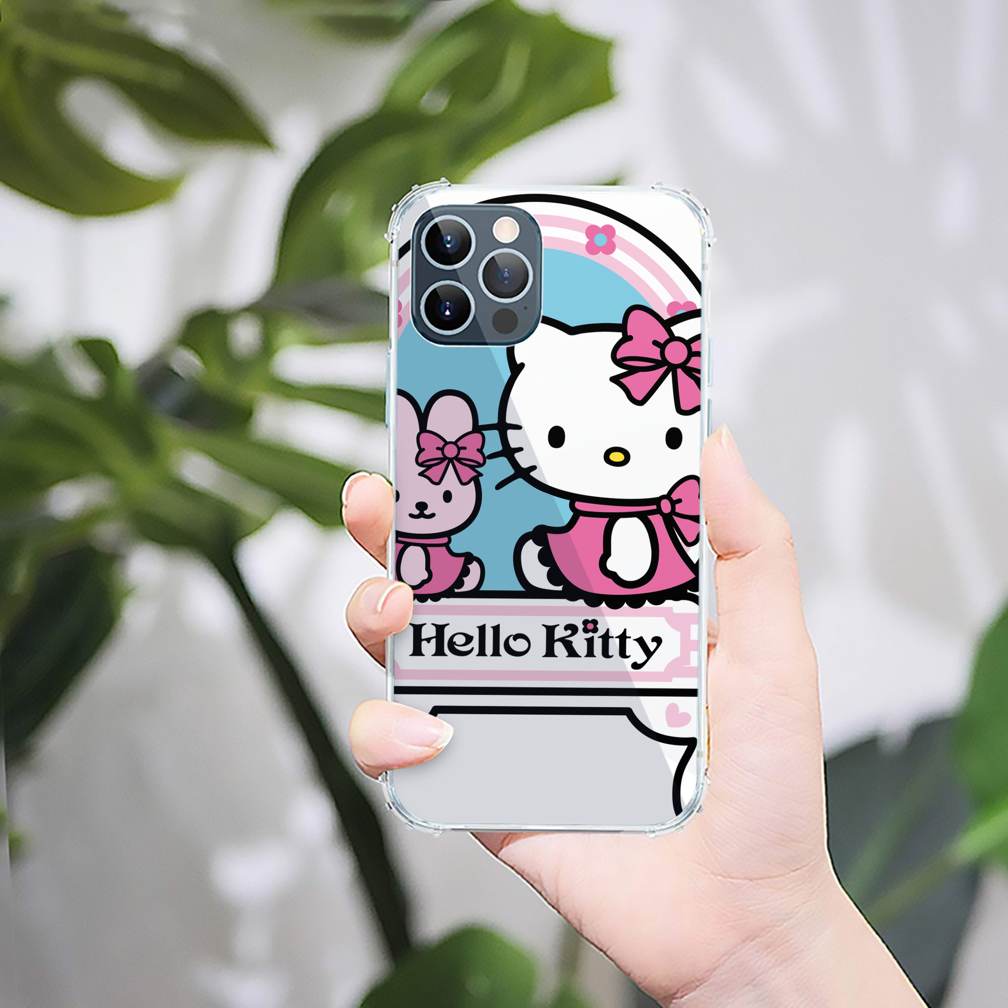 （画像用） Hello Kitty ハローキティ 【iPhone 12シリーズ対応】透明スマホケース（クリアソフトケース）